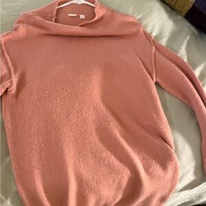 GAP Women's Soft Pink Cowl Neck Sweater